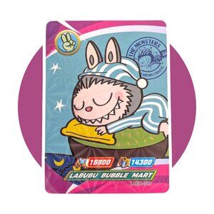 Labubu Game Collection Trading Card (KK19): Monster Sleeping on Kiwi, LABU-019